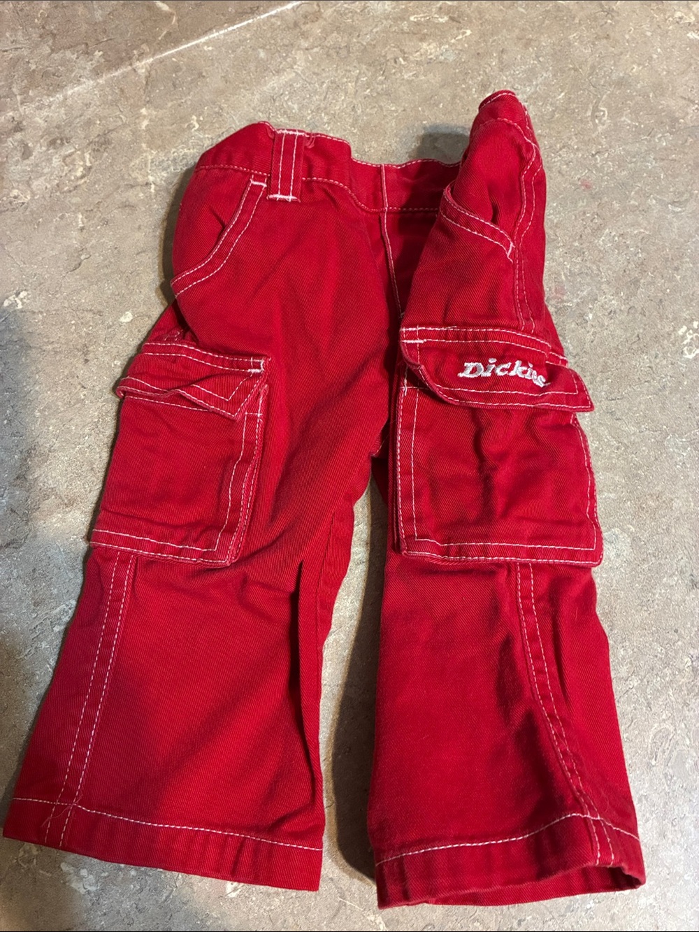 Dickies Kids Size 12 Months Red Cargo Pants